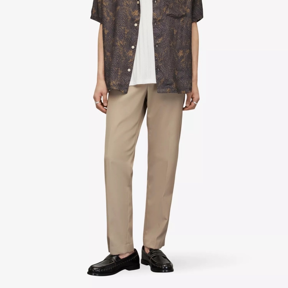 NEW! ALLSAINTS Talia Mid-Rise Straight Fit Pants | Size 30 | Men | Beige Tan